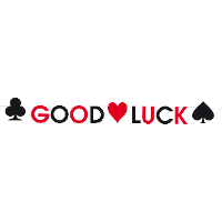 Casino thema slinger   Good Luck   180 cm   papier   brandvertragend   wenslijn