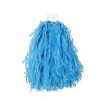 Cheerball   met ringgreep   blauw   28 cm   pompom   Cheerleader verkleed accessoires
