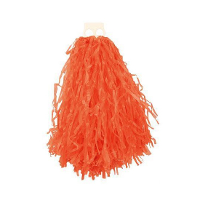 Cheerball   met ringgreep   oranje   28 cm   pompom   Cheerleader verkleed accessoires