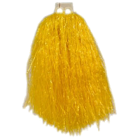 Cheerball/pompom   1x   geel   met ringgreep   33 cm   cheerleader verkleed accessoires