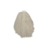 Cheerball/pompom met ringgreep   wit   23 cm   voor kinderen   Cheerleader verkleed accessoires