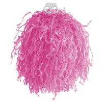 Cheerballs/pompoms   1x   roze   met franjes en ring handgreep   33 cm