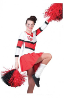 Merkloos Cheerleaders jurkje met plooirok