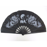 Chinees/aziatisch Waaier   Tai Chi   zwart   62 x 33 cm   Oosters decoratie voor muur