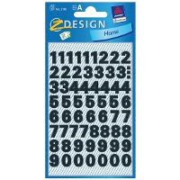 Cijfer etiketten/stickers   zwart   weerbestendig   122x stuks   9 mm   stickervellen kantoor/thuis