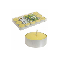 Citronella geurkaars theelichten   15x   waxinelichtjes   4 branduren