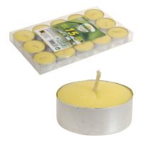 Citronella waxinekaarsjes   15x stuks   geel