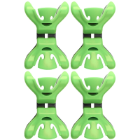 Clenchy Hoekklemmen slingerklemmen   4x stuks   groen   kunststof   ophangen van feest versiering