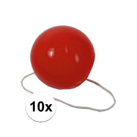 Clowsneus   10x   rood   kunststof   carnaval   verkleden   clown