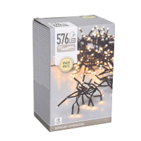 Clusterverlichting warm   wit buiten   576 lampjes   400 cm