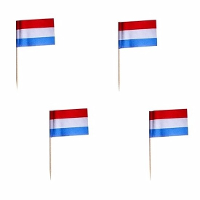 Cocktailprikkers Nederland   500x   rood/wit/blauw   8cm   Holland vlaggetjes