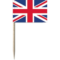 Cocktailprikkers vlag Engeland   50x stuks   8 cm vlaggetjes   landen decoratie   Prikkertjes