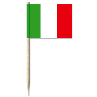 Cocktailprikkers   vlag Italie   500 stuks   8 cm