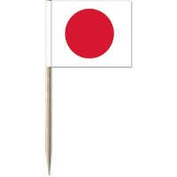 Cocktailprikkers vlag Japan   50x stuks   8 cm vlaggetjes   landen decoratie   Prikkertjes