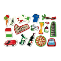 Confetti Italie thema tafel versiering   48x stuks   Italiaanse feestartikelen