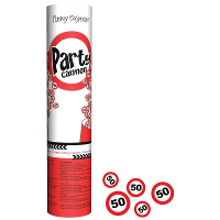 Confetti shooter/popper 50 jaar feestartikelen   20 cm   50e verjaardag funartikelen