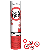 Confetti shooters /kanon   30 jaar   feestartikelen versiering   30 jarige verjaardag