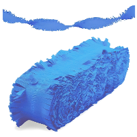 Crepe papier feest slingers/guirlande   6 meter   blauw   feestversiering   uni kleuren