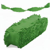 Crepe papier feest slingers/guirlande   6 meter   groen   feestversiering   uni kleuren