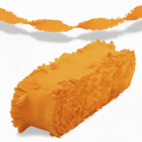 Crepe papier feest slingers/guirlande   6 meter   oranje   feestversiering   uni kleuren