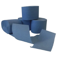 Crepe papier rol   1x   blauw   200 x 5 cm   brandvertragend