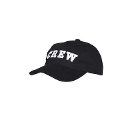 Crew pet   zwart   katoen   verstelbaar   baseball cap   volwassenen