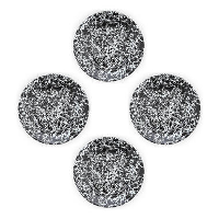 Crow Canyon Home Dinerborden Splatter   Set van 4   Zwart