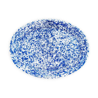 Crow Canyon Home Ovale Schaal   Blauw