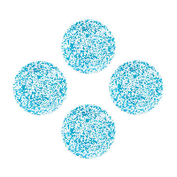Crow Canyon Home Saladeborden Splatter   Set van 4   Turquoise