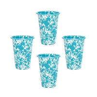 Crow Canyon Home Tumblers Splatter   4 Stuks   Turquoise