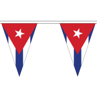 Cuba landen puntvlaggetjes   20 meter   slinger / vlaggenlijn   polyester   binnen en buiten
