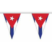 Cuba Vlaggetjes vlaggenlijn slinger   500 cm   polyester   binnen/buiten   versiering/feestart