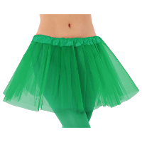 Dames verkleed rokje/tutu   tule stof met elastiek   groen   one size