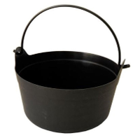 Decoratie heksenketel/kookpot   zwart   12 x 25 cm   Halloween versiering/decoraties