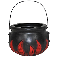 Decoratie heksenketel/kookpot zwart   18 cm   Halloween versiering