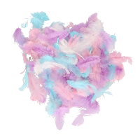 Decoratie hobby sierveren/veertjes   zakjes van 10 gram   pastel tinten mix