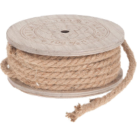 Decoratie/hobby touw jute   biege/bruin   lengte 7 meter x dikte 8 mm   Hobbytouw
