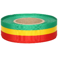 Decoratie Lint Limburg   rood/geel/groen   25 mtr x 1 cm   Carnaval