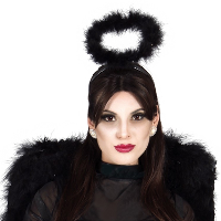 Diadeem engel   halo   zwart   meisjes/dames   Halloween/Carnaval thema