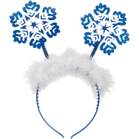 Diadeem/tiara   blauw   sneeuwvlokken   Kerst thema