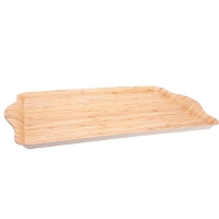 Dienblad   naturel   bamboe/fineerhout   45x31x2 cm   rechthoekig