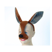 Dieren verkleed Kangoeroe masker met geluid   kind/volwassenen   bruin   carnaval