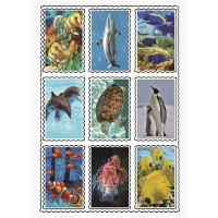 Dierentuin zeedieren 3D stickers