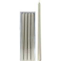 Dinerkaarsen   goudkleurig   4x stuks   30 cm   7 branduren   kaarsen