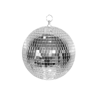 Disco spiegel bal   rond   plafond   in het zilver   diameter 30 cm