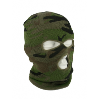Driegaats bivakmuts/skimuts   camouflage groen   one size   outdoor   wintersport   Balaclava