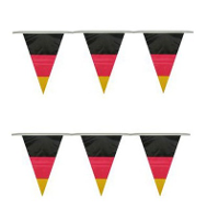 Duitsland vlaggenlijn/puntvlaggetjes   10 meter   kunststof   Landen versiering