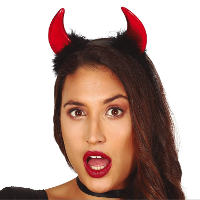 Duivel hoorntjes   rood   kunststof   Halloween thema