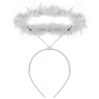 Engel halo   diadeem/haarband/tiara   wit   22 x 0,5 x 36 cm