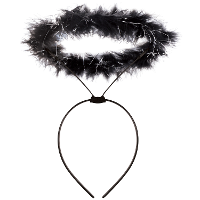 Engel halo   diadeem/tiara/haarband   zwart   Halloween/horror thema accessoires
